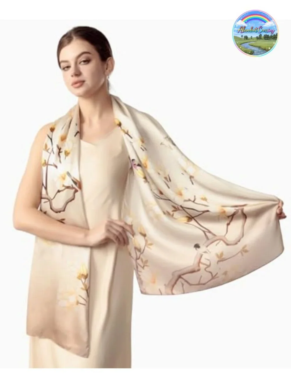100% Mulberry Silk Scarf Long Wrap 68x21 Women's Fashion Scarf